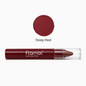 Flarnal lipstick pen with a clear cap, shown below a circular red product swatch labeled 'Deep Red' on a white background.